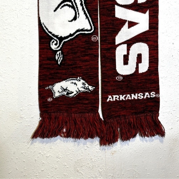 FOCO Arkansas Razorbacks NCAA Wordmark Big Logo Colorblend Scarf OS - Picture 3 of 8